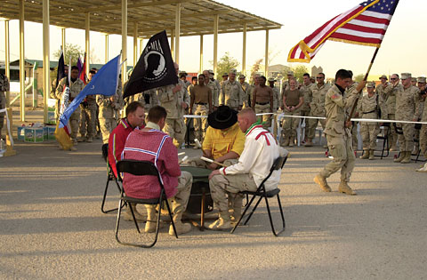 A Drum Circle at Fallujah, Iraq, 2004. Photo: Johancharles Van Boers